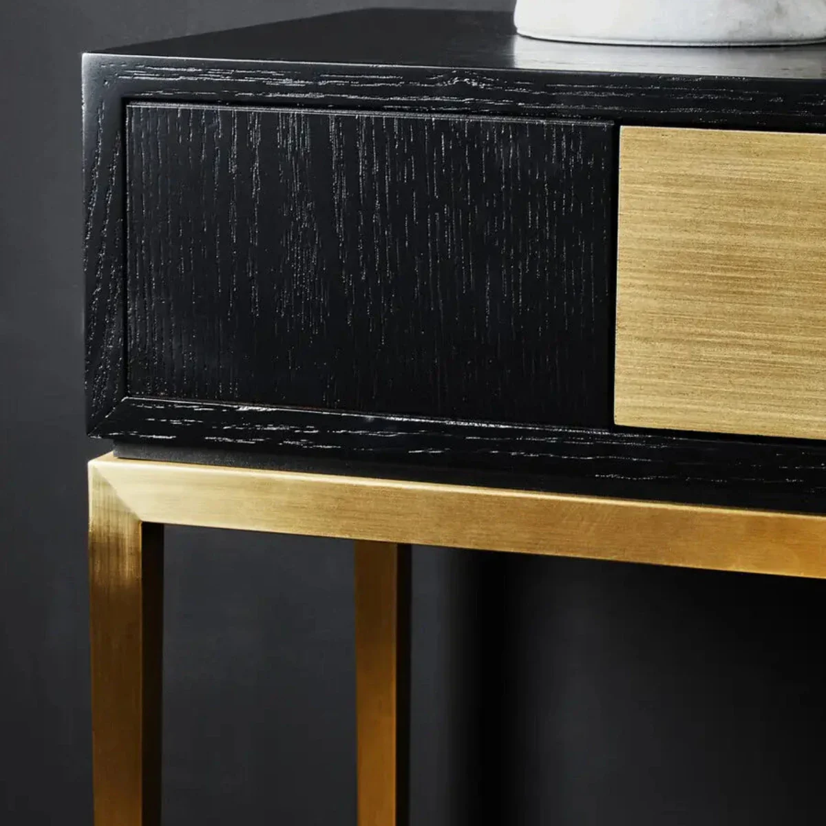 Beaumonde Home Calabria Black And Grey Console Table - Image 5