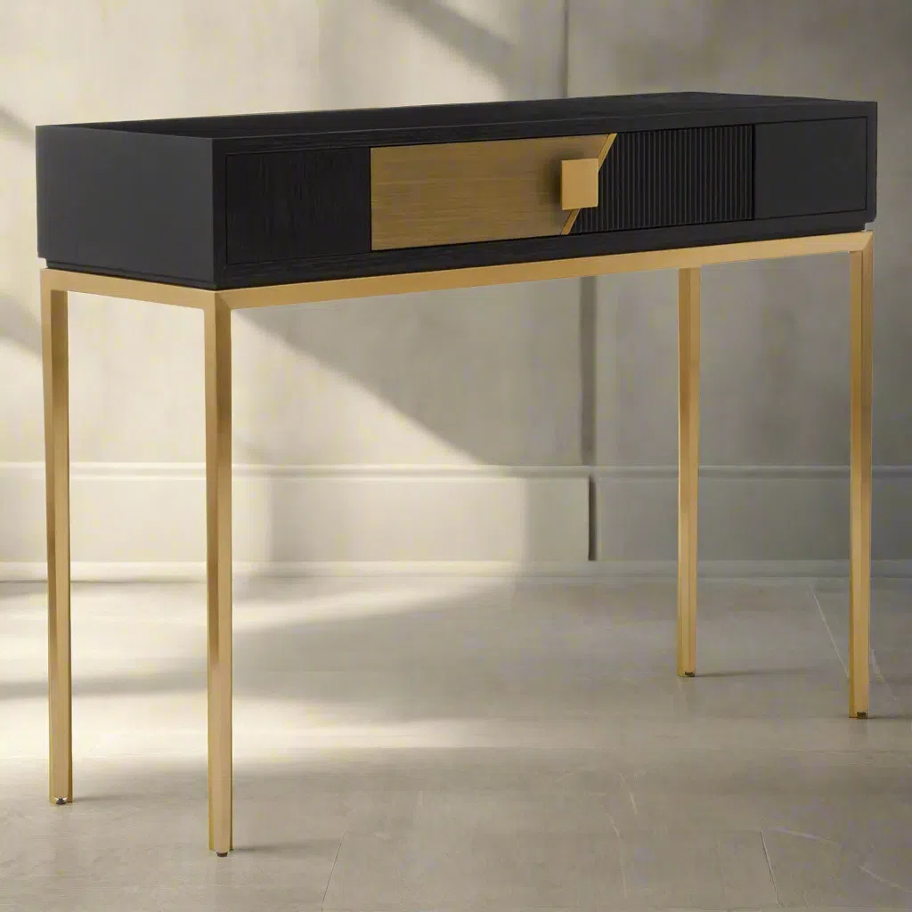 Beaumonde Home Calabria Black And Grey Console Table - Image 6