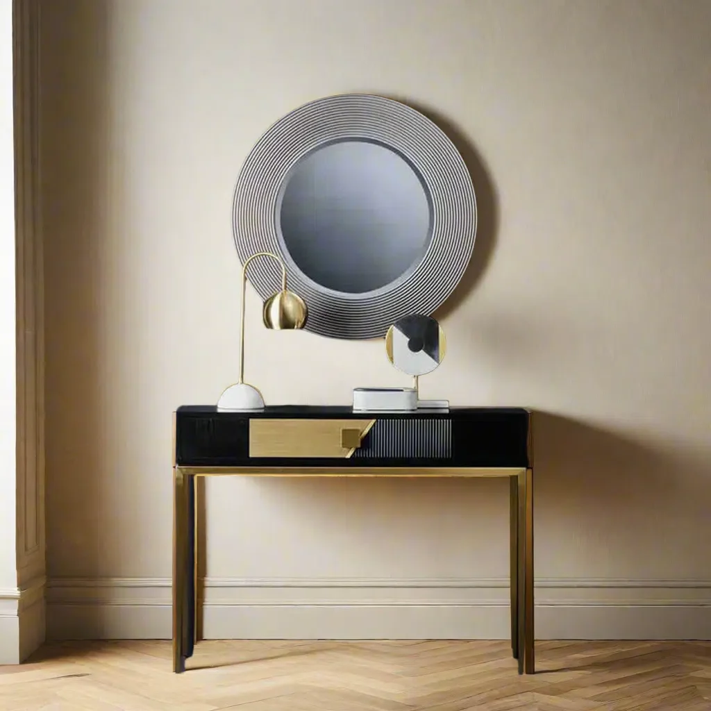 Beaumonde Home Calabria Black And Grey Console Table - Image 7