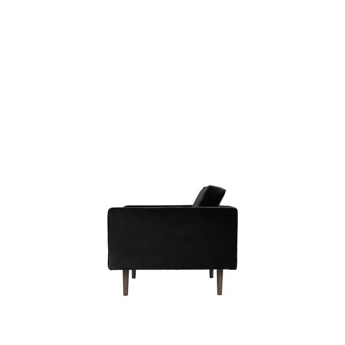 Broste Copenhagen Wind Velvet Armchair In Black - Image 4