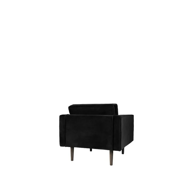 Broste Copenhagen Wind Velvet Armchair In Black - Image 5