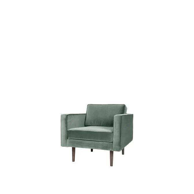 Broste Copenhagen Wind Velvet Armchair In Chinois Green - Image 3