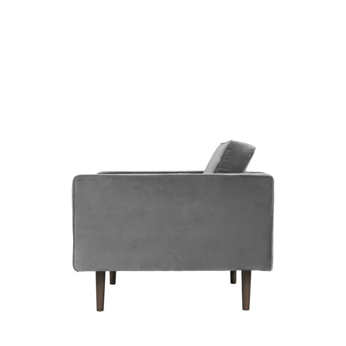 Broste Copenhagen Wind Velvet Armchair In Drizzle Grey - Image 3