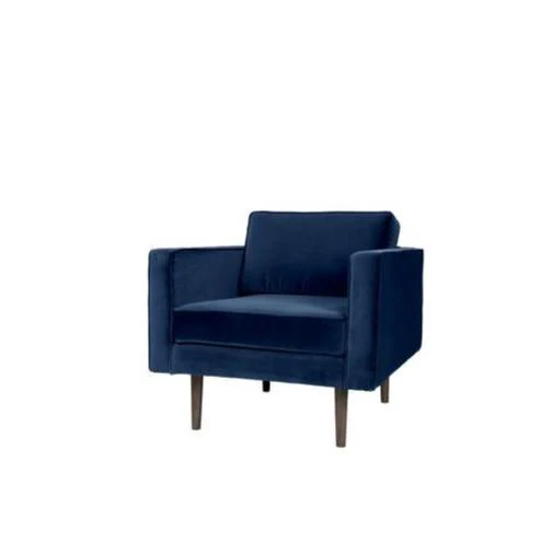 Broste Copenhagen Wind Velvet Armchair In Insignia Blue - Image 3