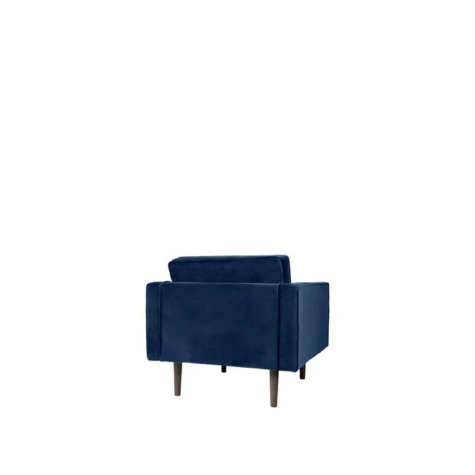Broste Copenhagen Wind Velvet Armchair In Insignia Blue - Image 5