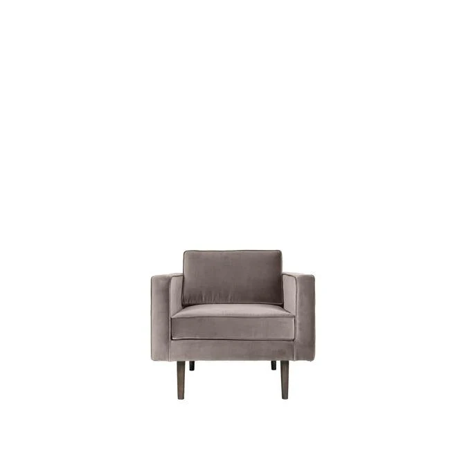Broste Copenhagen Wind Velvet Armchair In Light Grey - Image 4