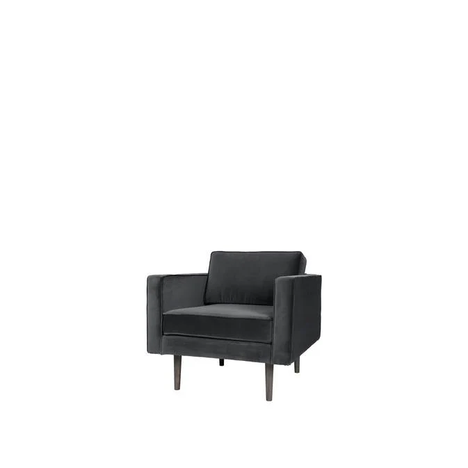 Broste Copenhagen Wind Velvet Armchair In Magnet Grey - Image 5