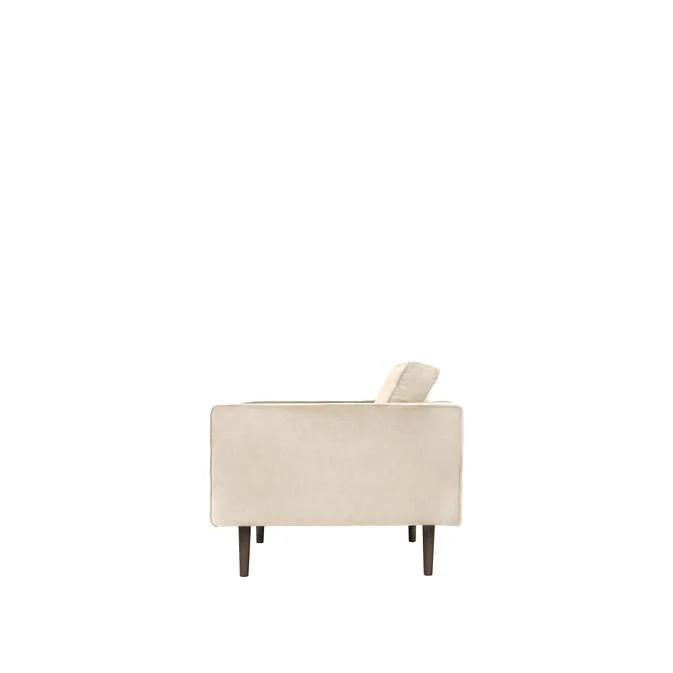 Broste Copenhagen Wind Velvet Armchair Rainy Day Grey - Image 3