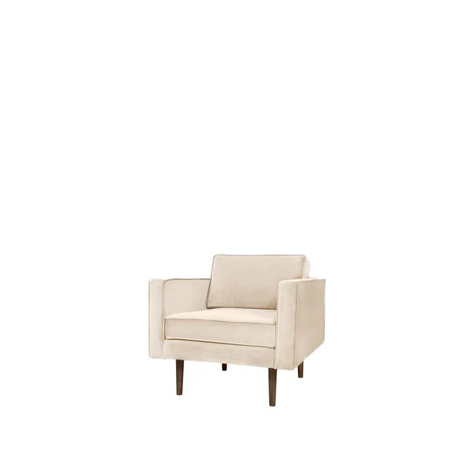 Broste Copenhagen Wind Velvet Armchair Rainy Day Grey - Image 5