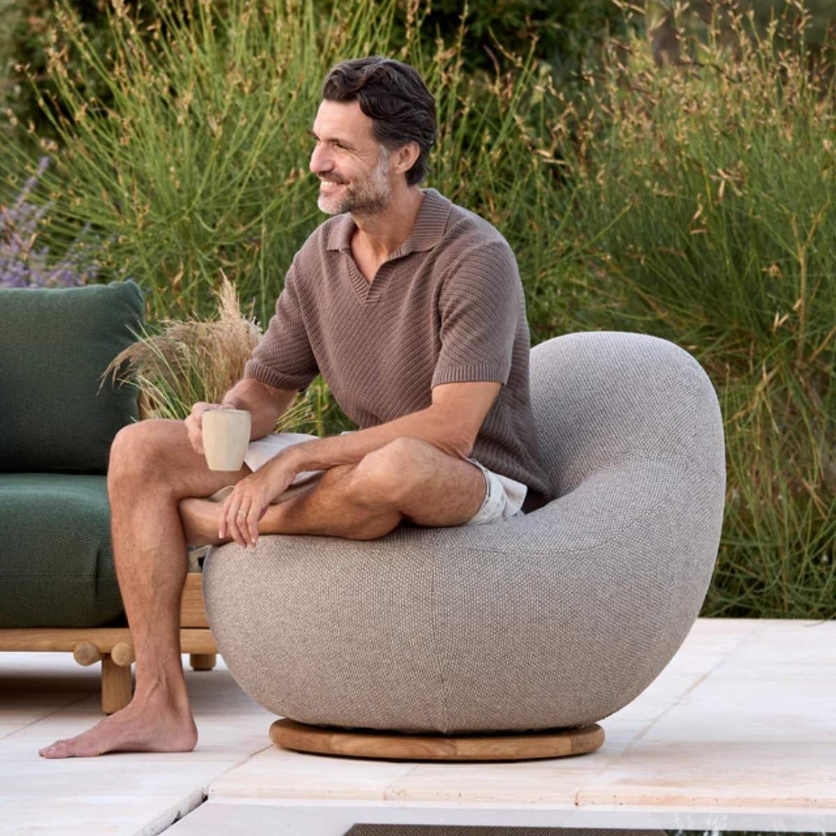 Cane-line Gem Lounge Chair W/Teak Swivel - Image 17