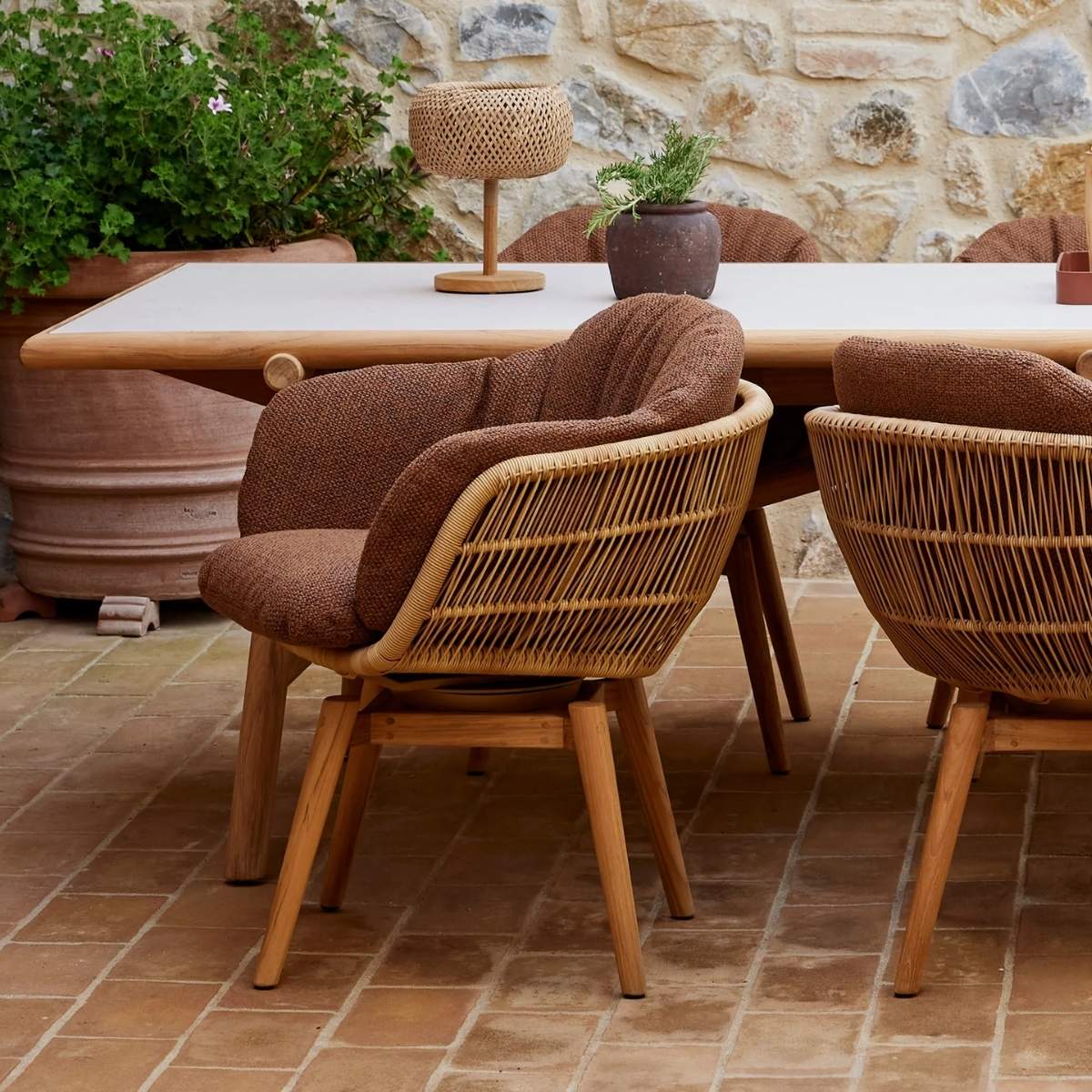 Cane-line Stay Chair W/Teak Swivel - Image 11