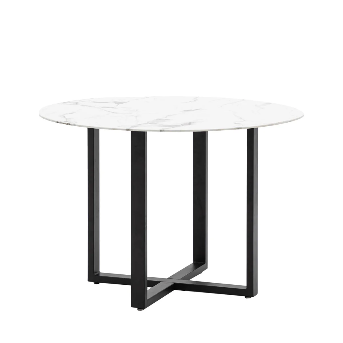 Gallery Direct Connolly Dining Table White Effect 1100x1100x750mm - Image 3