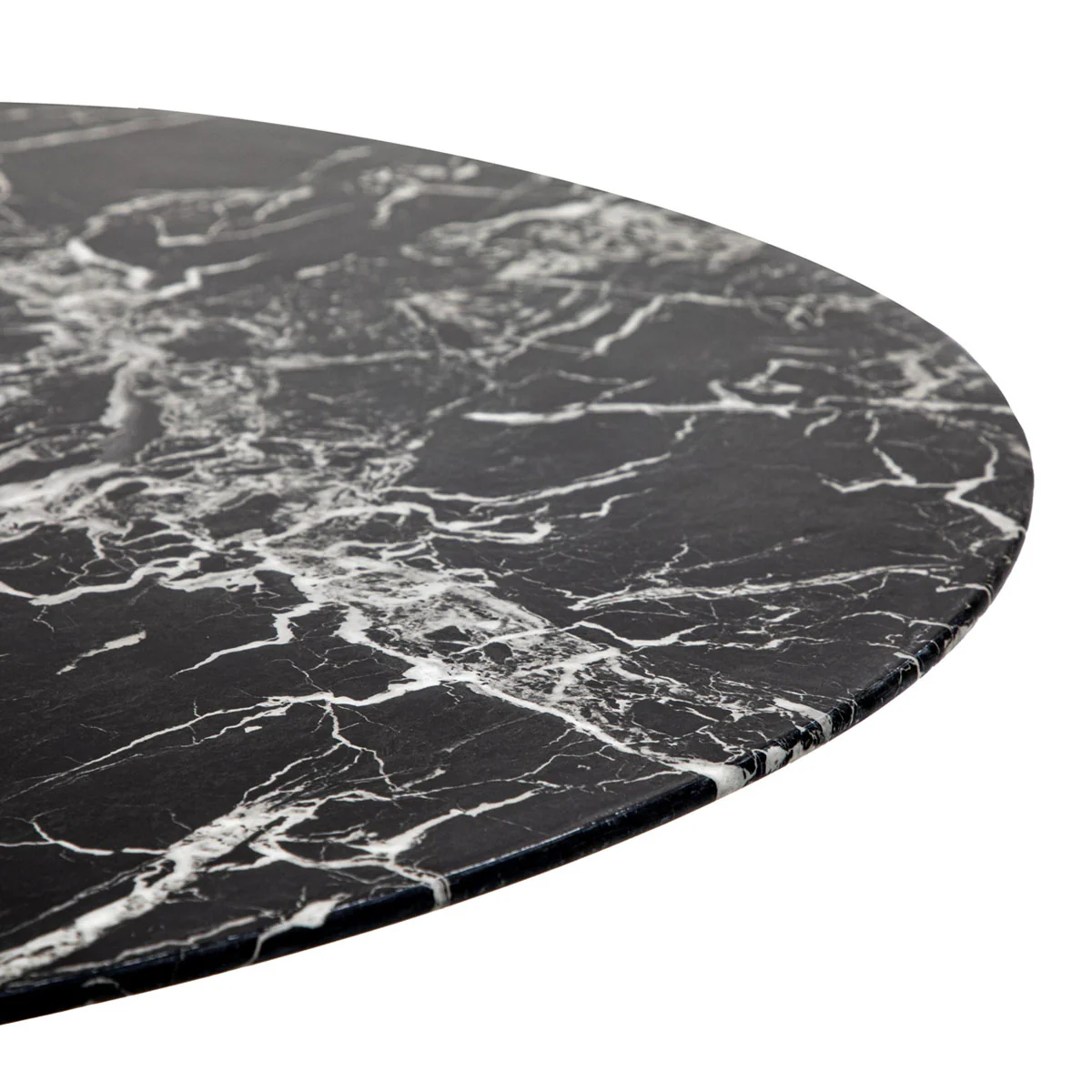 Gallery Direct Fielding Dining Table Black Effect 1100x1100x750mm - Image 3