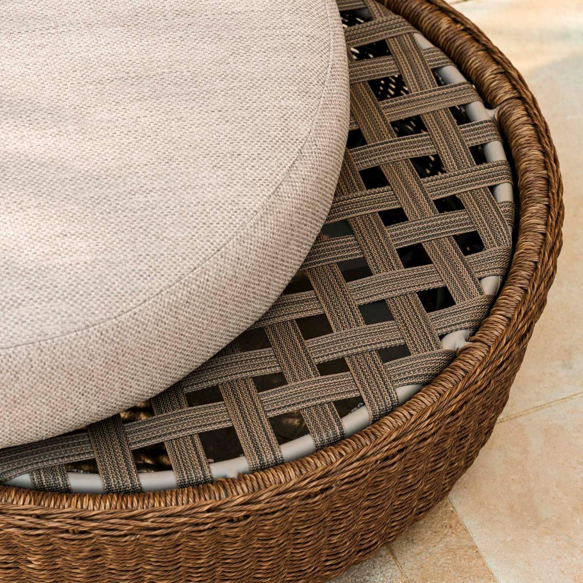 Garden Trading Hambridge Curved Corner Sofa Set Dark Natural - Image 12