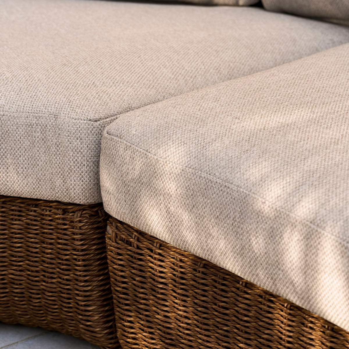 Garden Trading Hambridge Curved Corner Sofa Set Dark Natural - Image 14