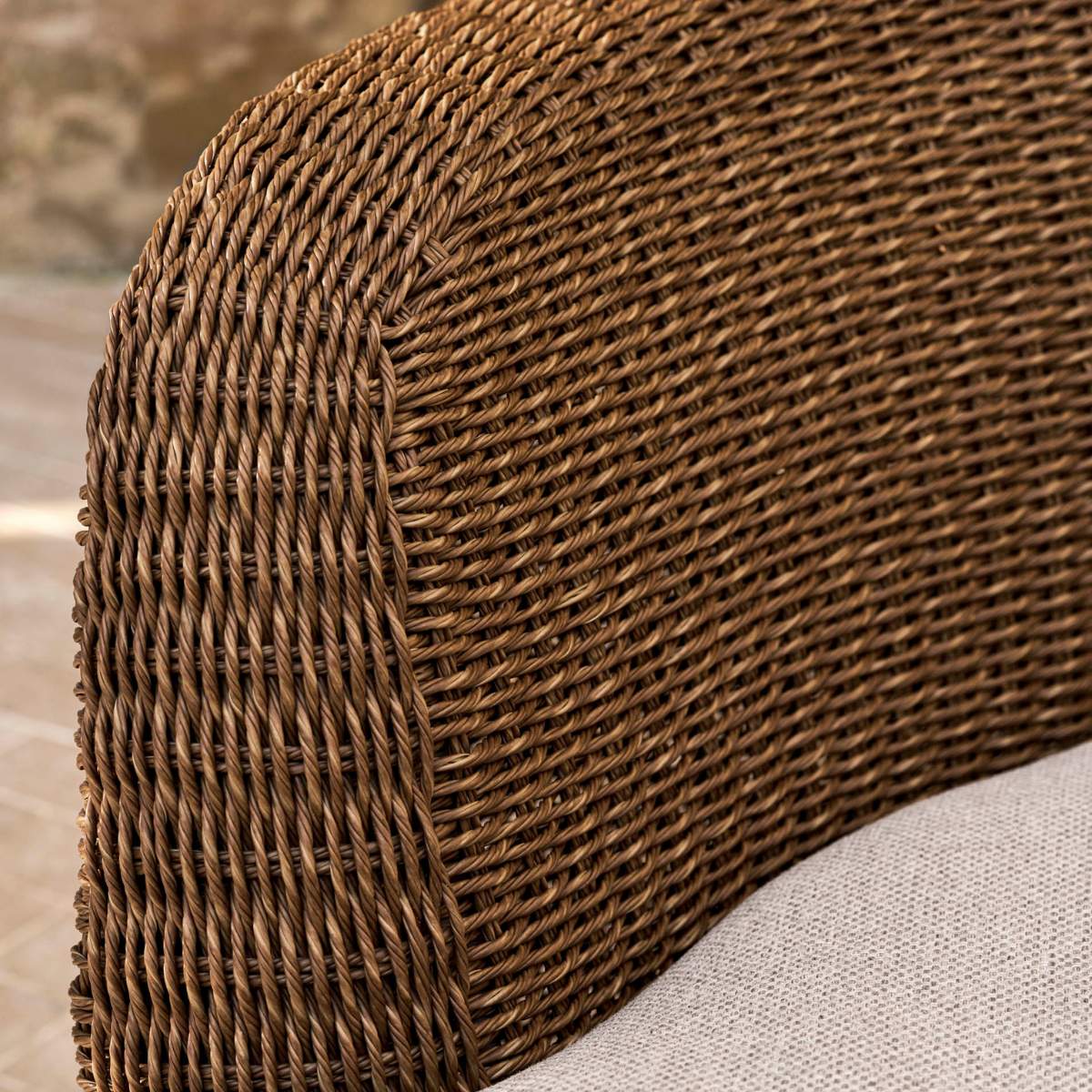 Garden Trading Hambridge Curved Corner Sofa Set Dark Natural - Image 4