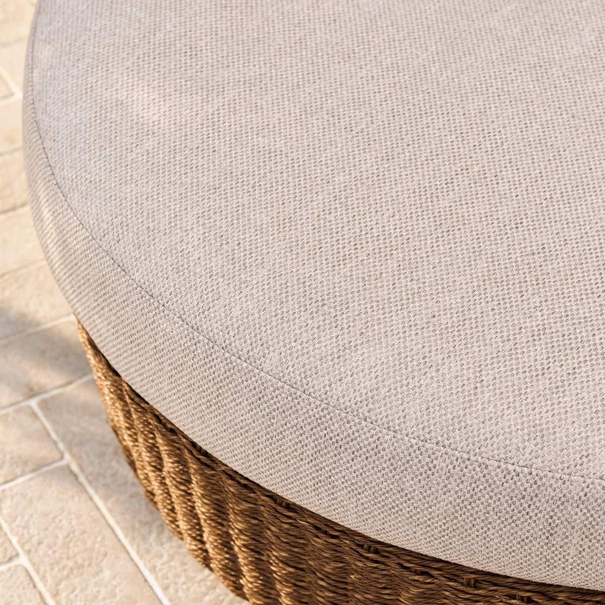 Garden Trading Hambridge Curved Corner Sofa Set Dark Natural - Image 5