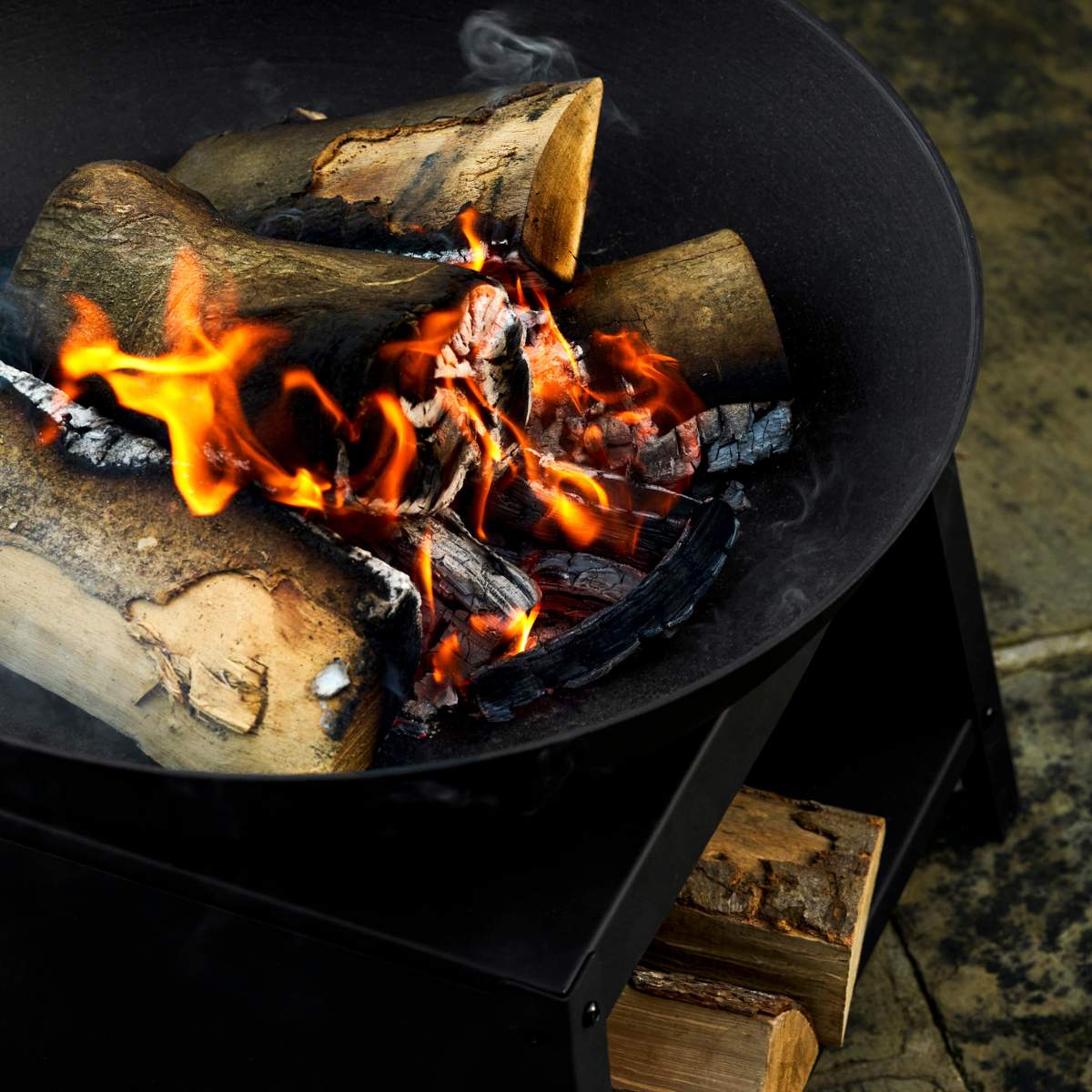 Garden Trading Sarsden Fire Pit Bowl & Log Store Medium - Image 6