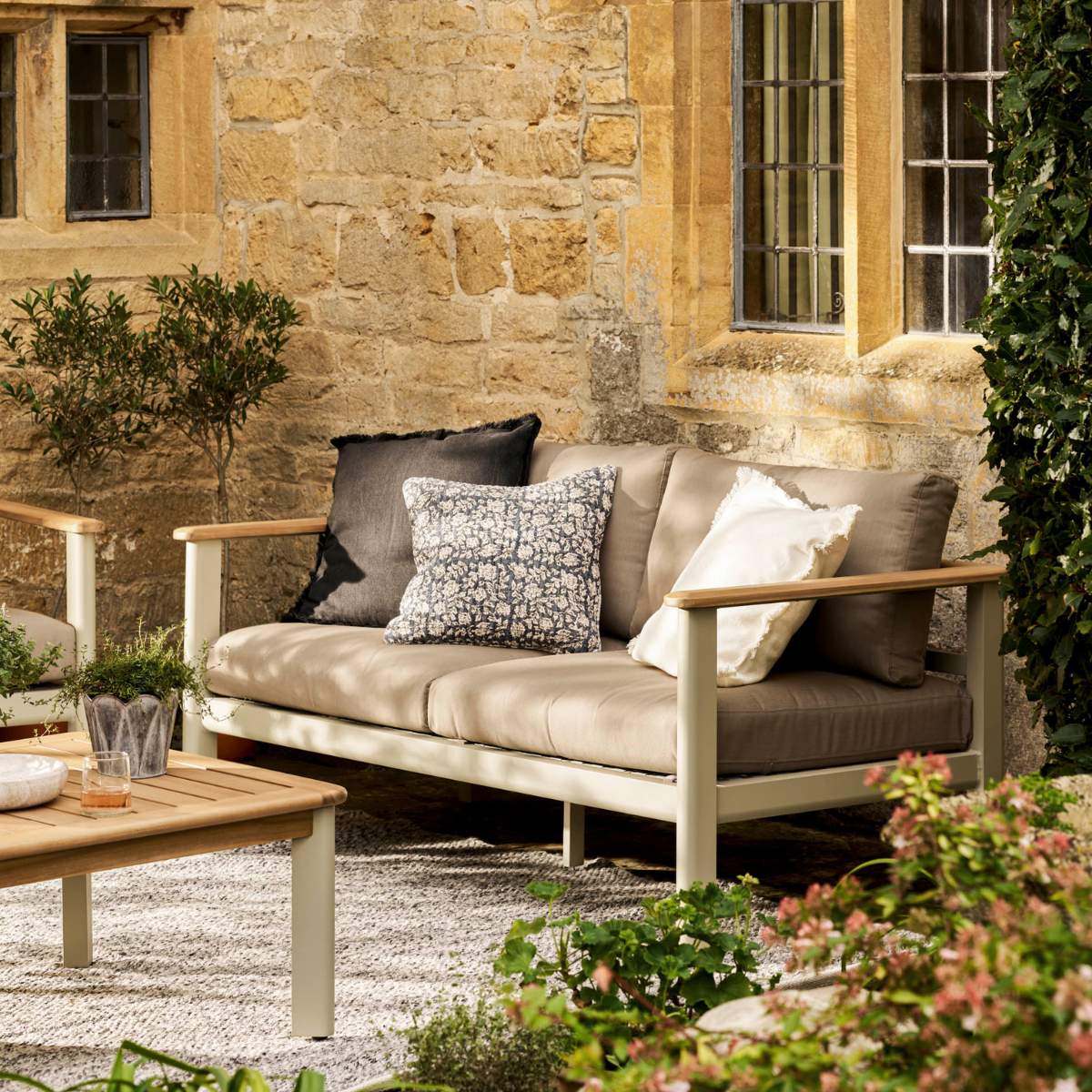 Garden Trading Tuffley 2 Seater Sofa Set Natural - Image 6