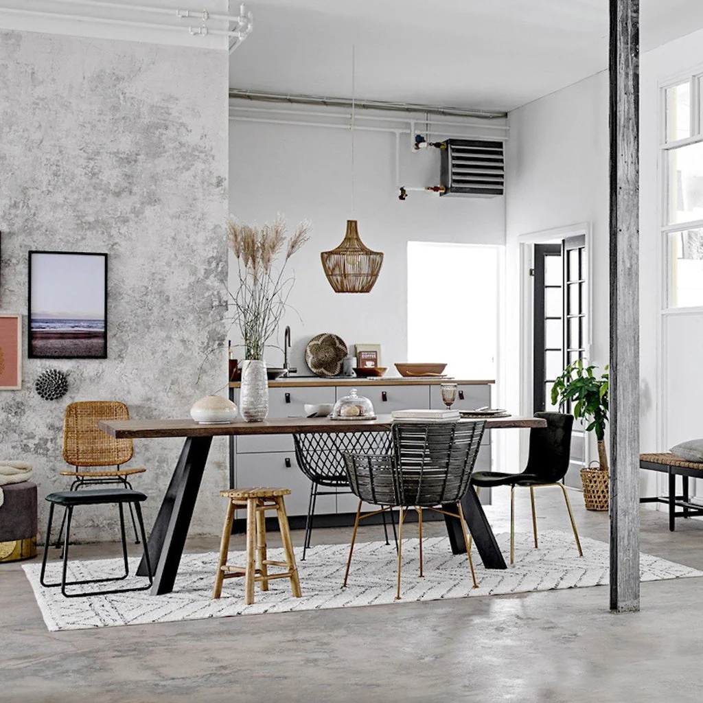 Bloomingville Oiva Geometric Grey Cotton Rug - Image 5