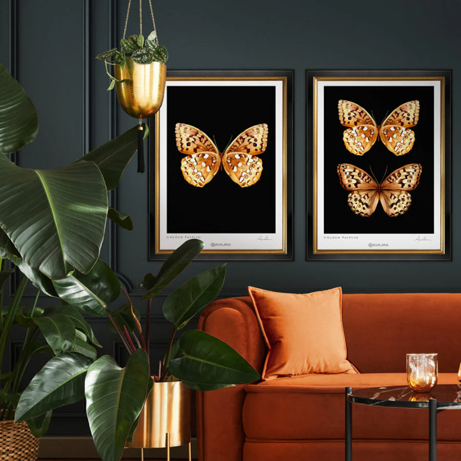 Avalana Golden Papilio Art Print - Image 3