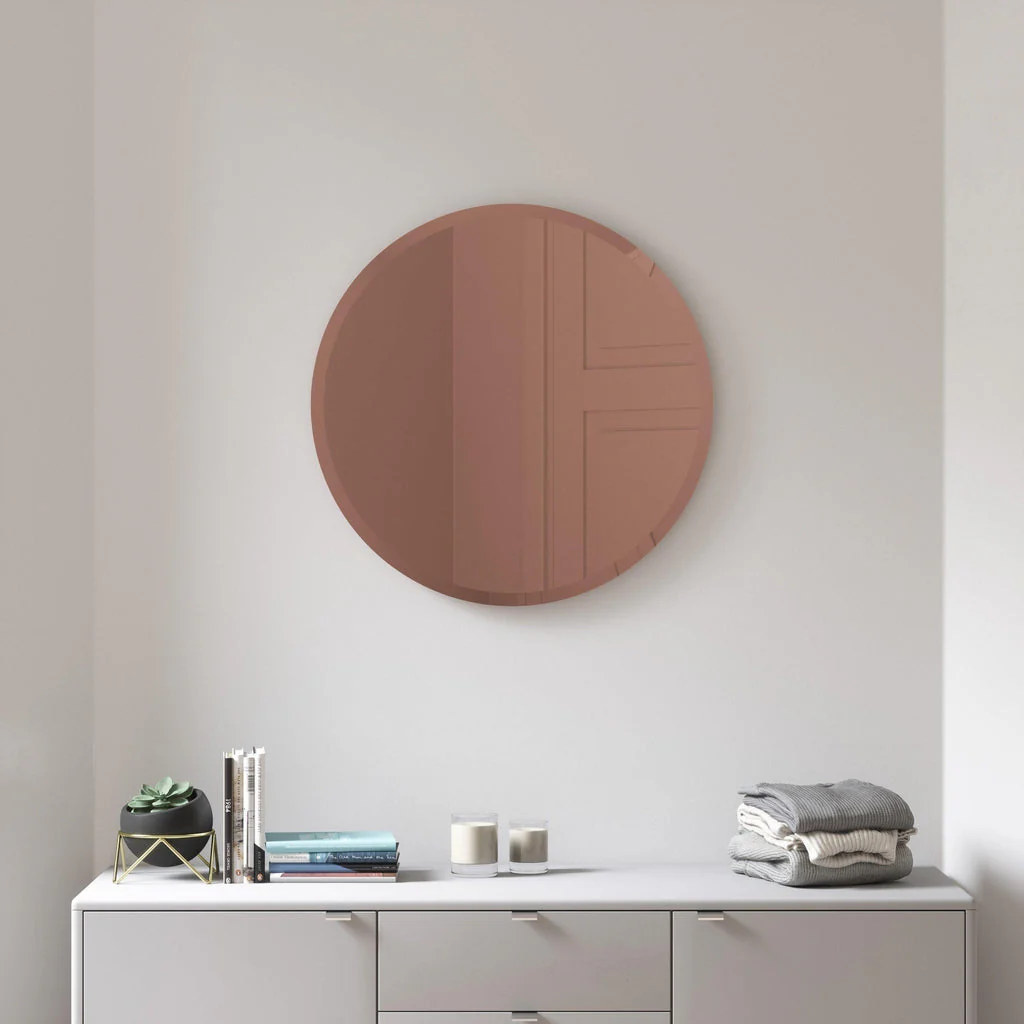 Umbra Hub Bevy Round Mirror Smoked Copper 61cm - Image 3