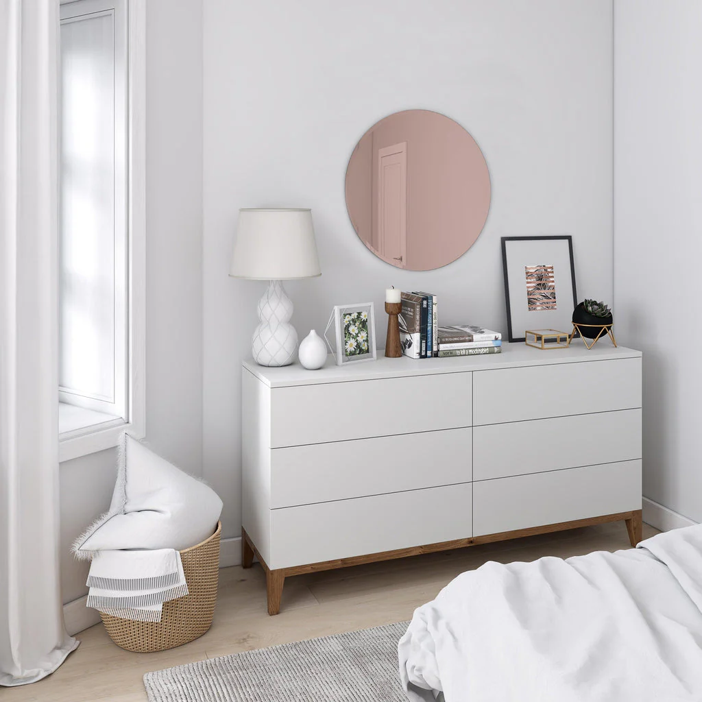 Umbra Hub Bevy Round Mirror Smoked Copper 61cm - Image 4