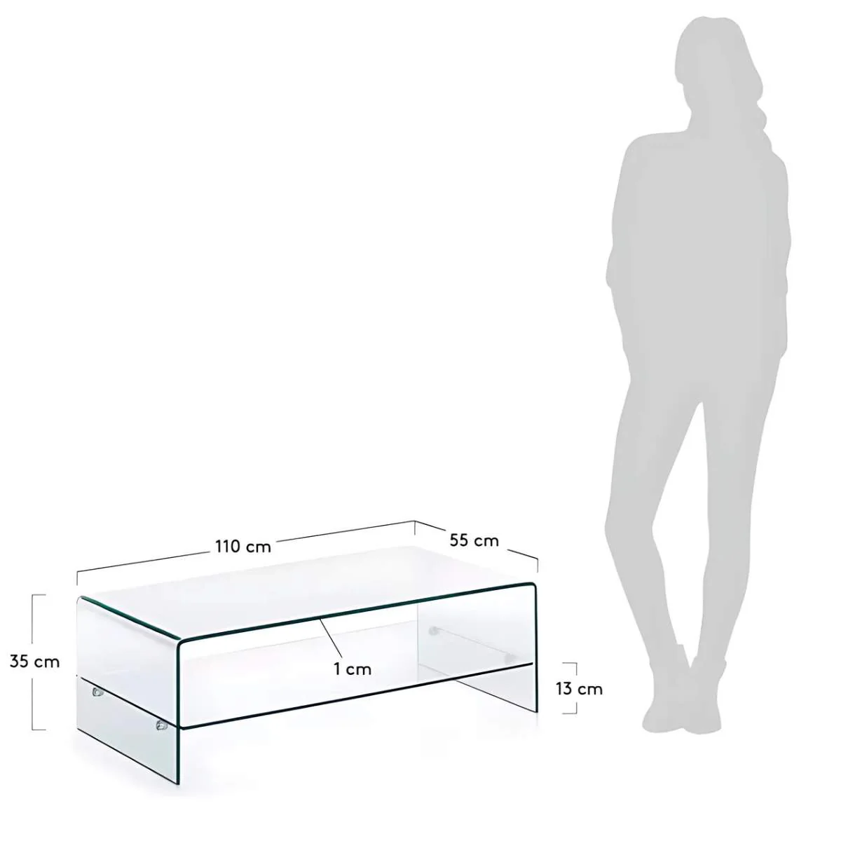 Kave Home Burano Glass Coffee Table - Image 7