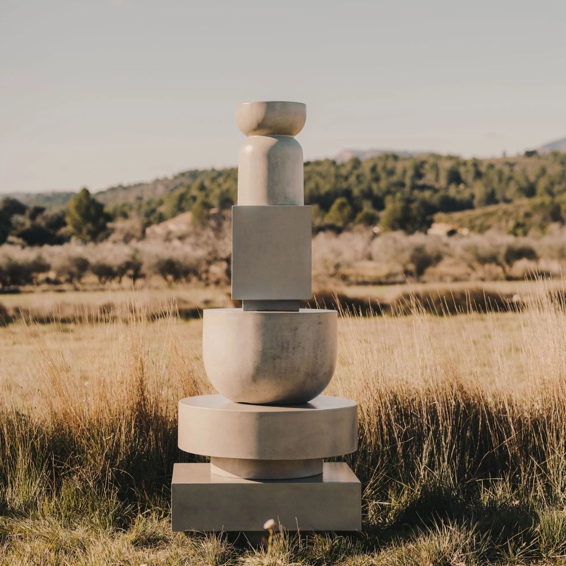 Kave Home Garbet Cement Coffee Table 80cm - Image 7