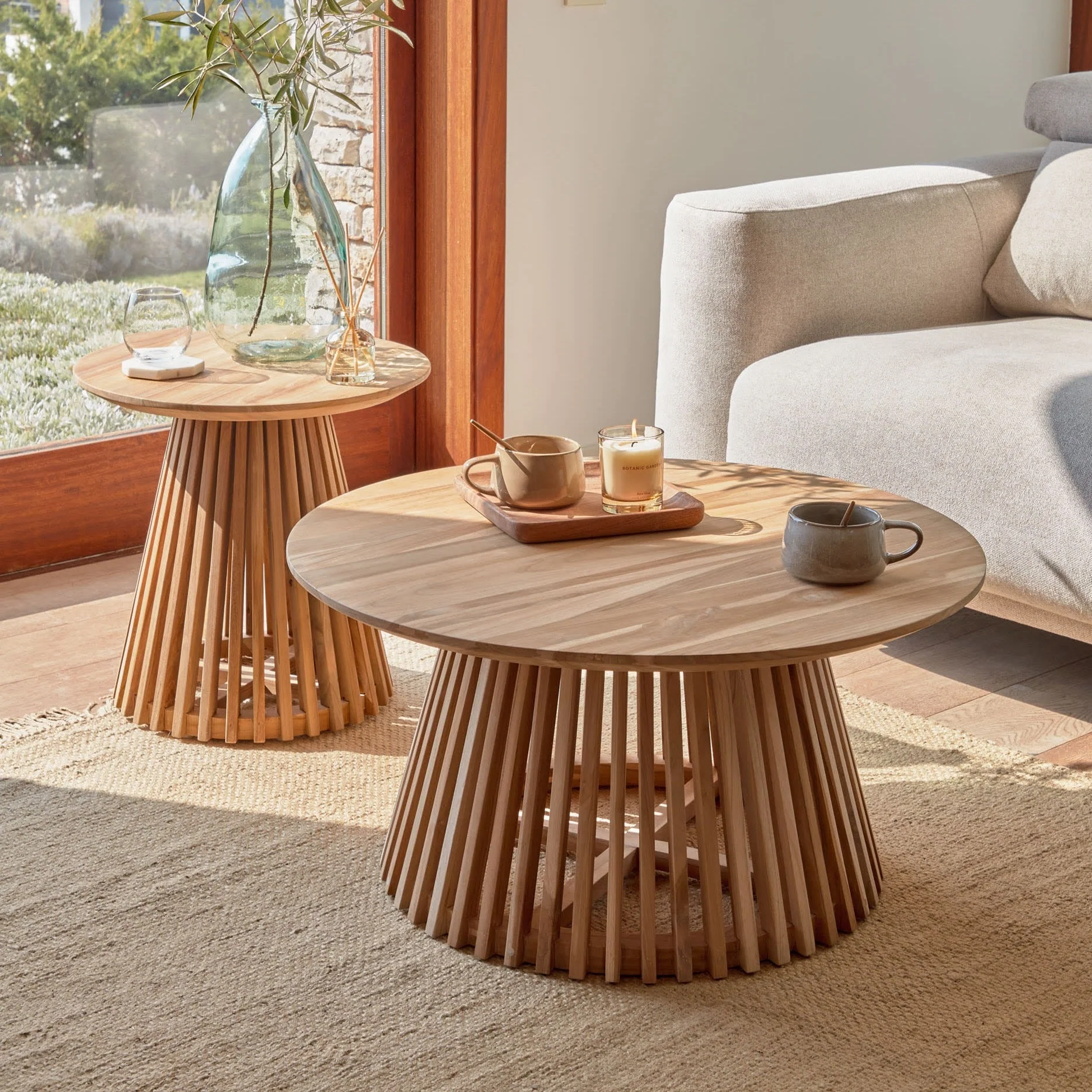 Kave Home Jeanette Natural Coffee Table 80cm - Image 5