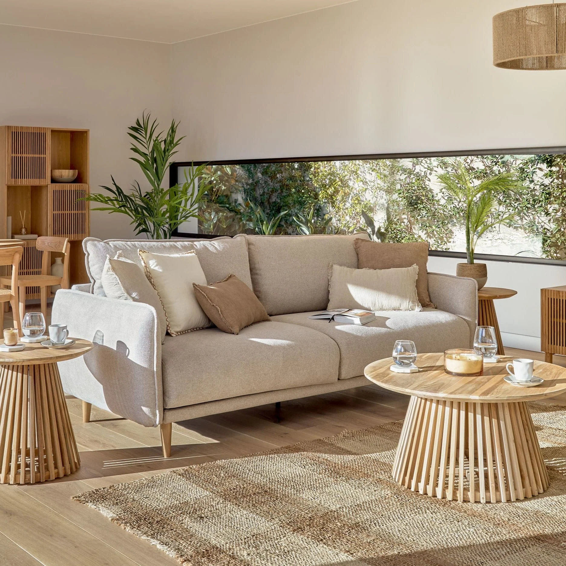 Kave Home Jeanette Natural Coffee Table 80cm - Image 6