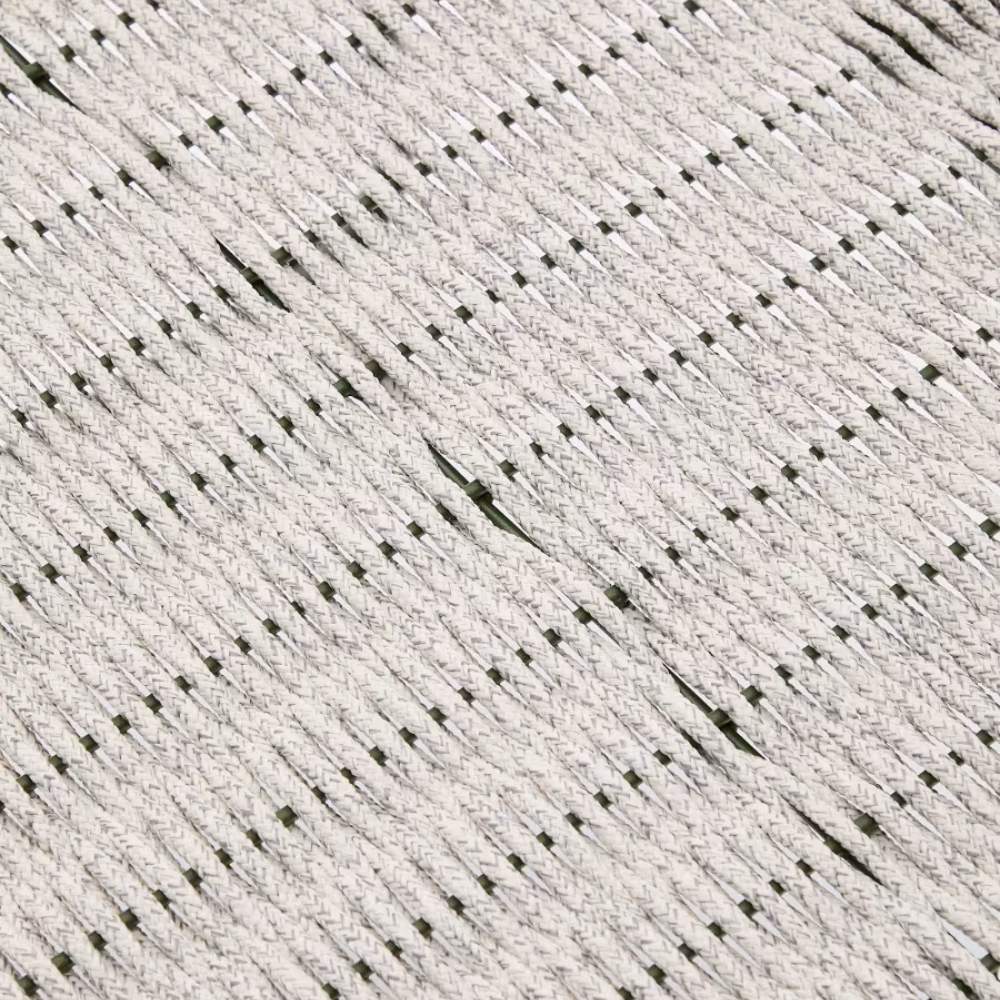 Kave Home Maurina Footrest – Green Galvanised Steel with Ecru and Grey Rope Cord, 58 x 52.5 cm - Image 7