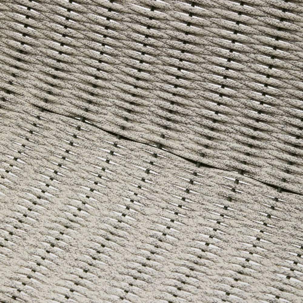 Kave Home Maurina Stackable Armchair in Green Galvanised Steel with Ecru and Grey Rope Cord - Image 5