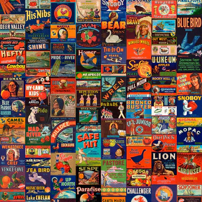 NLXL Crate Labels People and Animals Wallpaper - Image 3