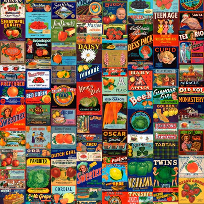 NLXL Crate Labels People and Animals Wallpaper - Image 5