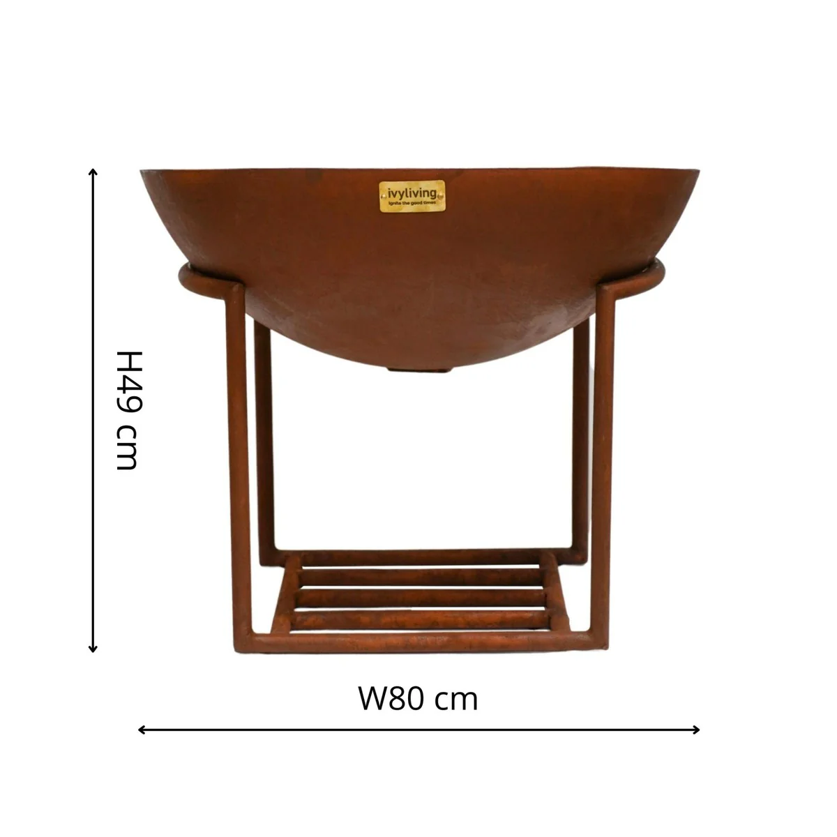 Ivyline Outdoor Cast Iron Fire Pit on Stand - Image 12