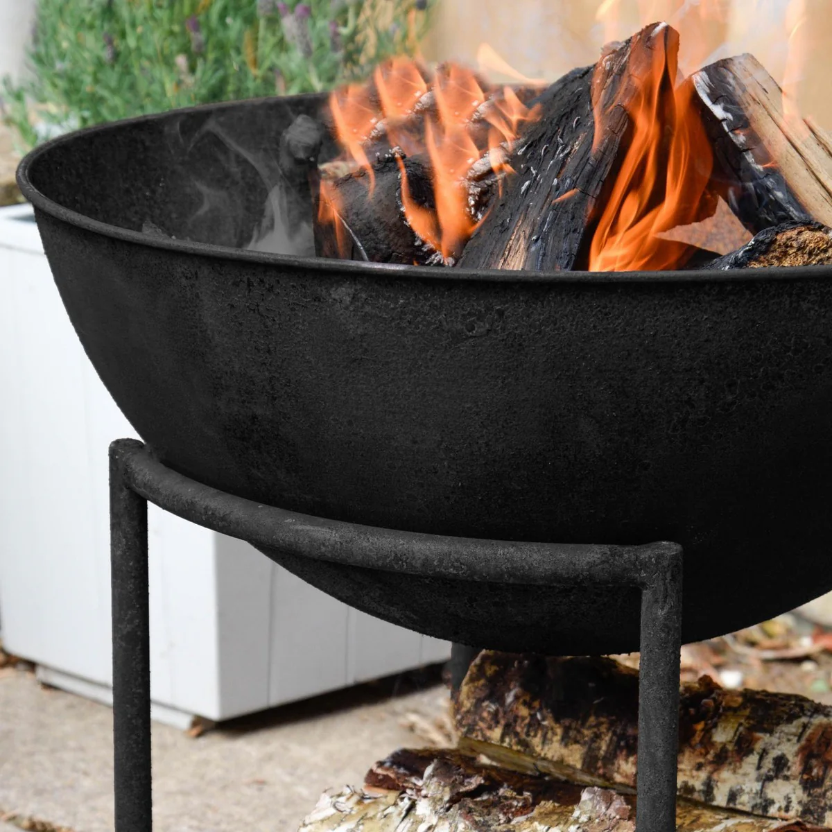 Ivyline Outdoor Cast Iron Fire Pit on Stand - Image 15