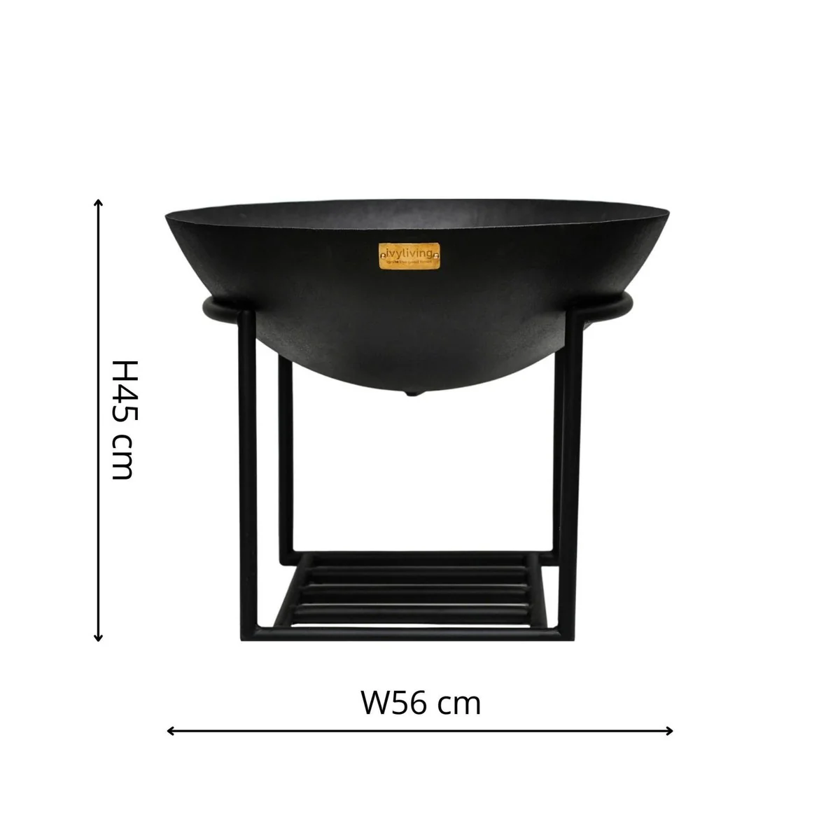 Ivyline Outdoor Cast Iron Fire Pit on Stand - Image 19