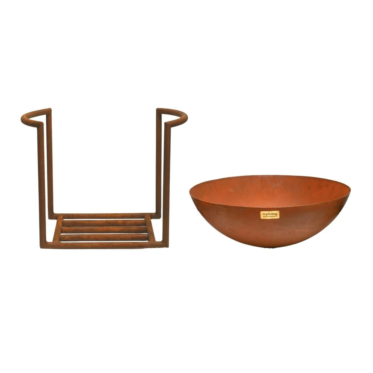 Ivyline Outdoor Cast Iron Fire Pit on Stand - Image 5