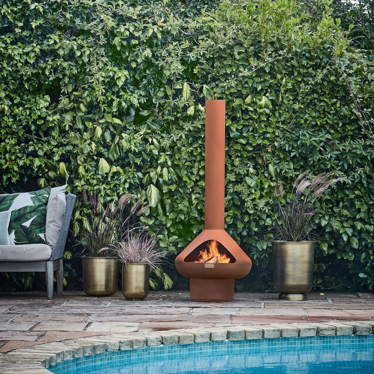 Ivyline Outdoor Fornax Fireplace Rust - Image 5