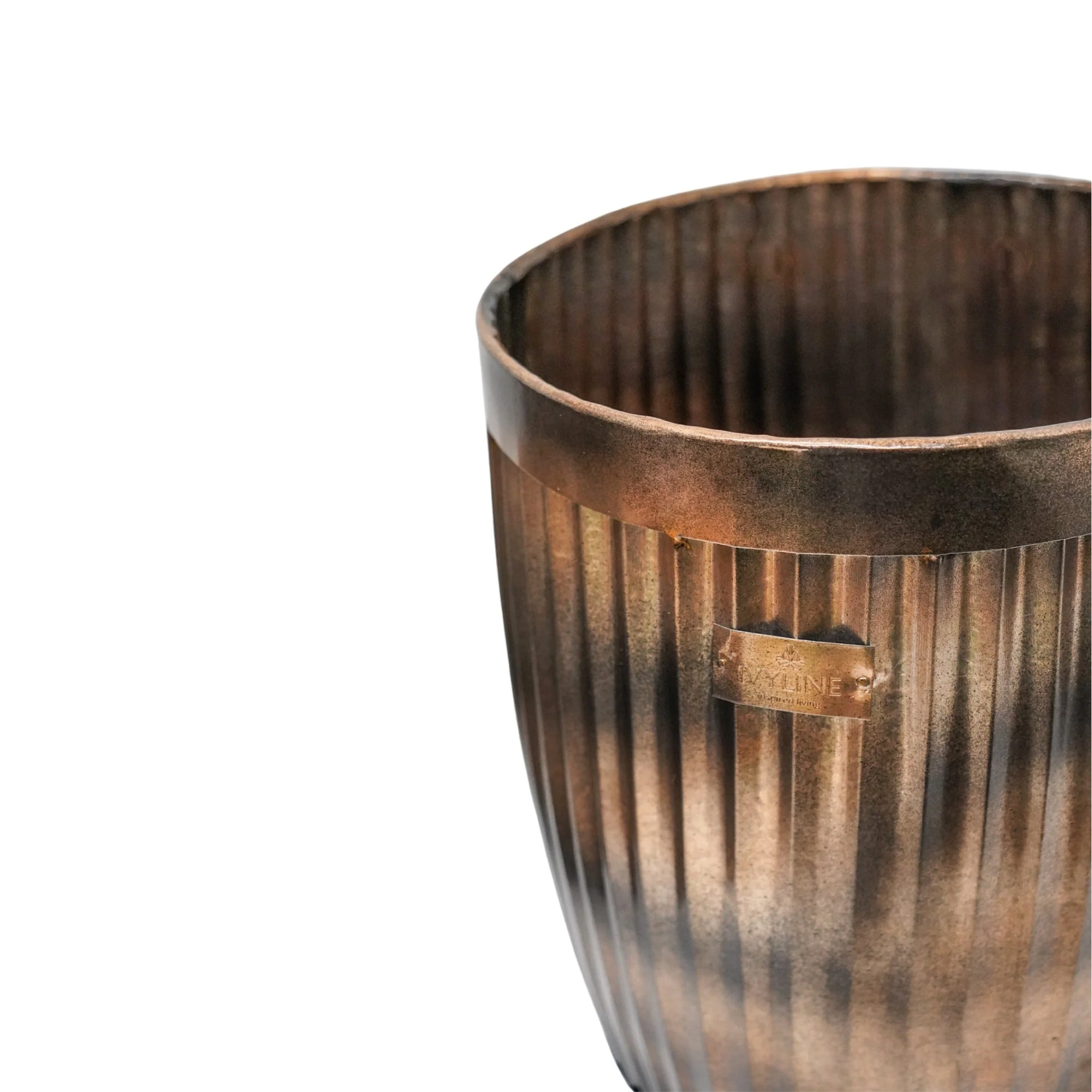 Ivyline Outdoor Hampton Copper Planter Set of 2 - Image 3