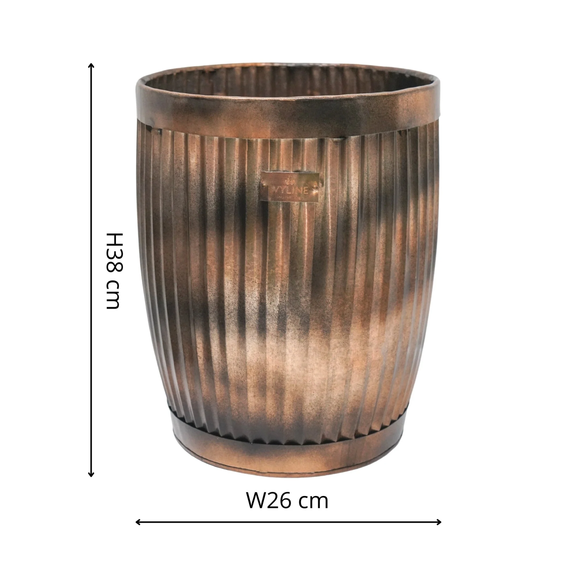 Ivyline Outdoor Hampton Copper Planter Set of 2 - Image 5