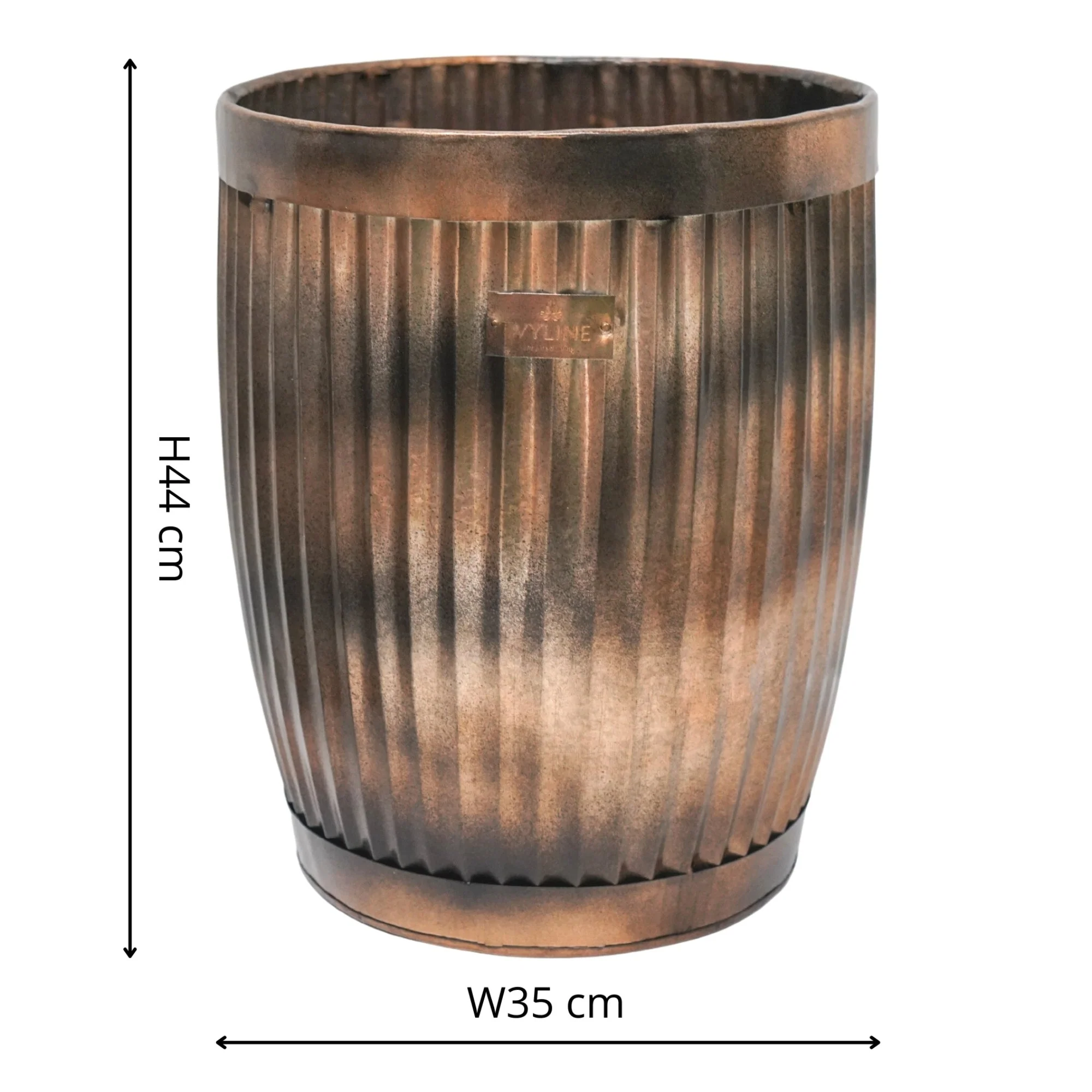 Ivyline Outdoor Hampton Copper Planter Set of 2 - Image 6