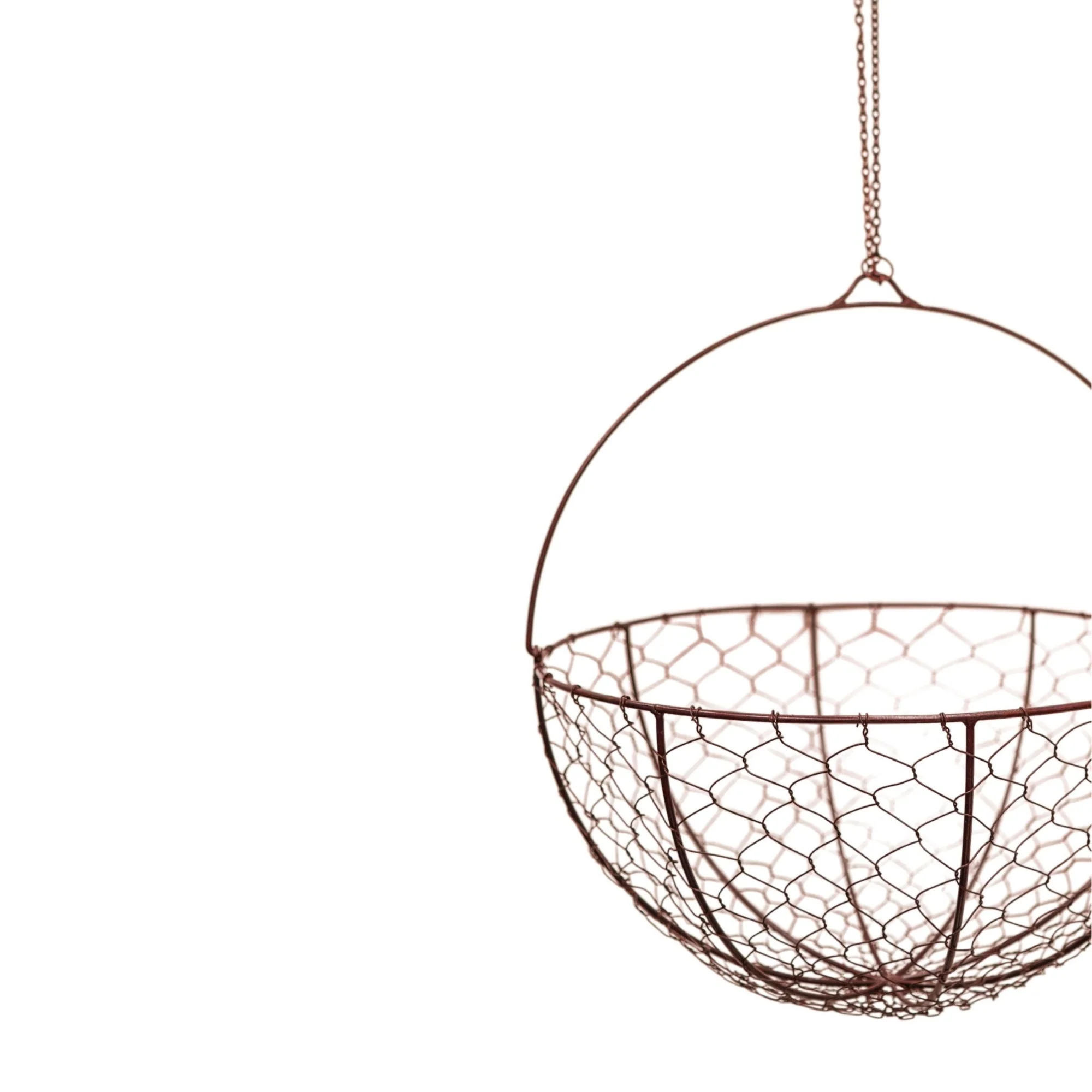 Ivyline Outdoor Hanging Wired Netted Basket - Image 6