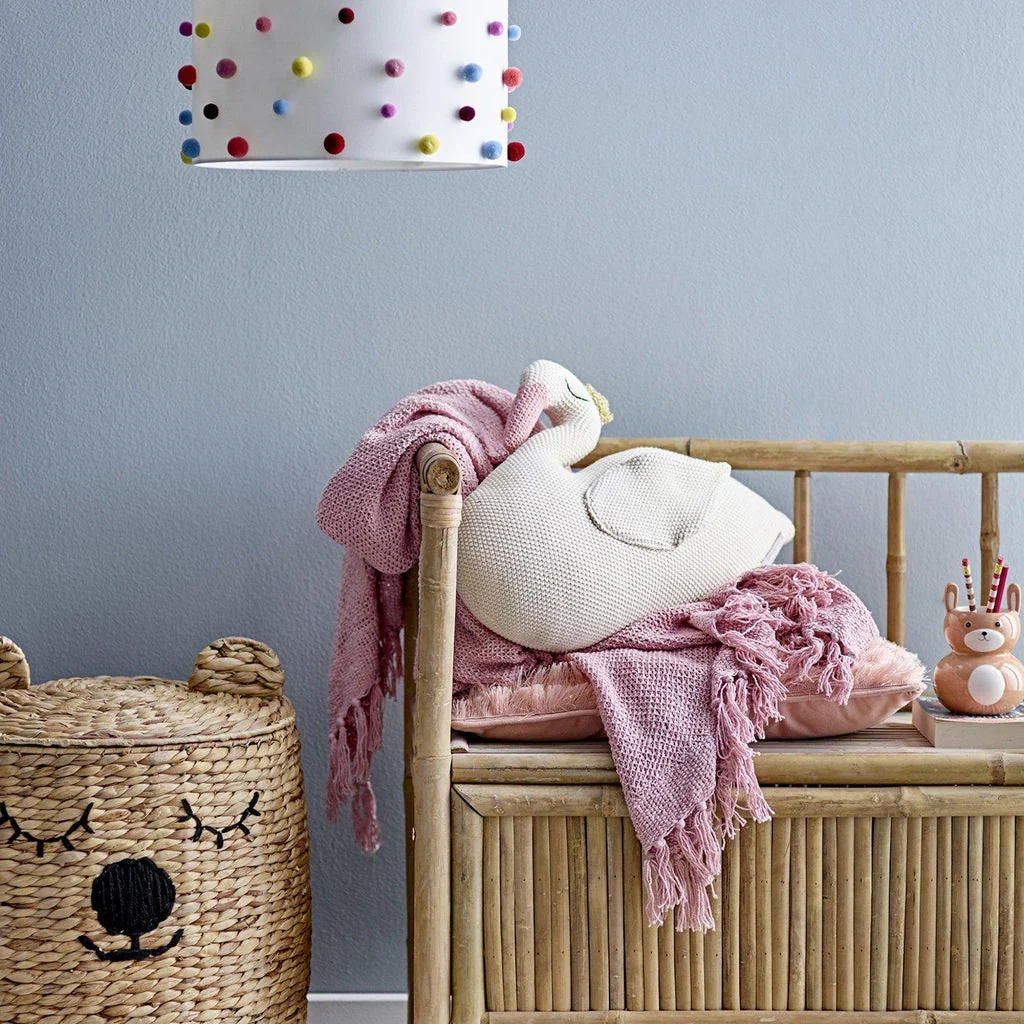 Bloomingville Rose Pink Recycled Cotton Throw - Image 3