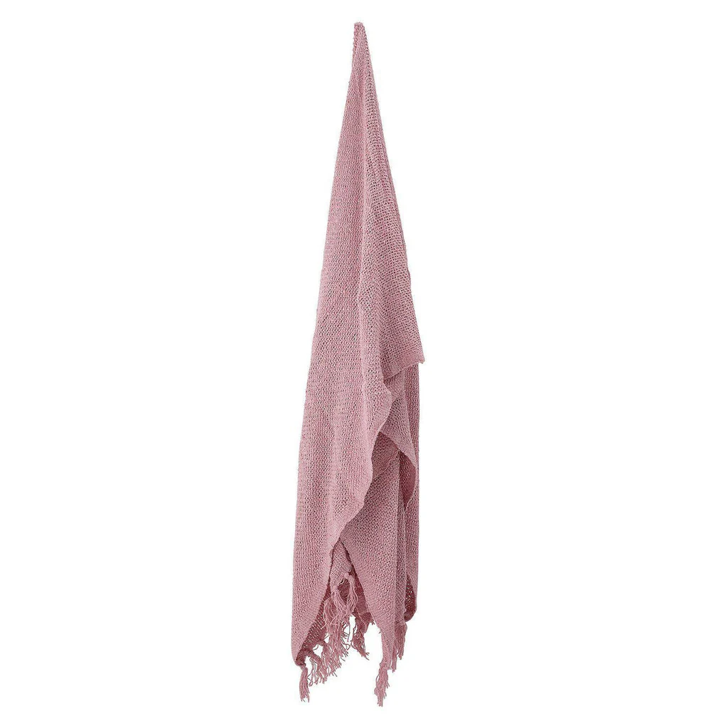Bloomingville Rose Pink Recycled Cotton Throw - Image 5
