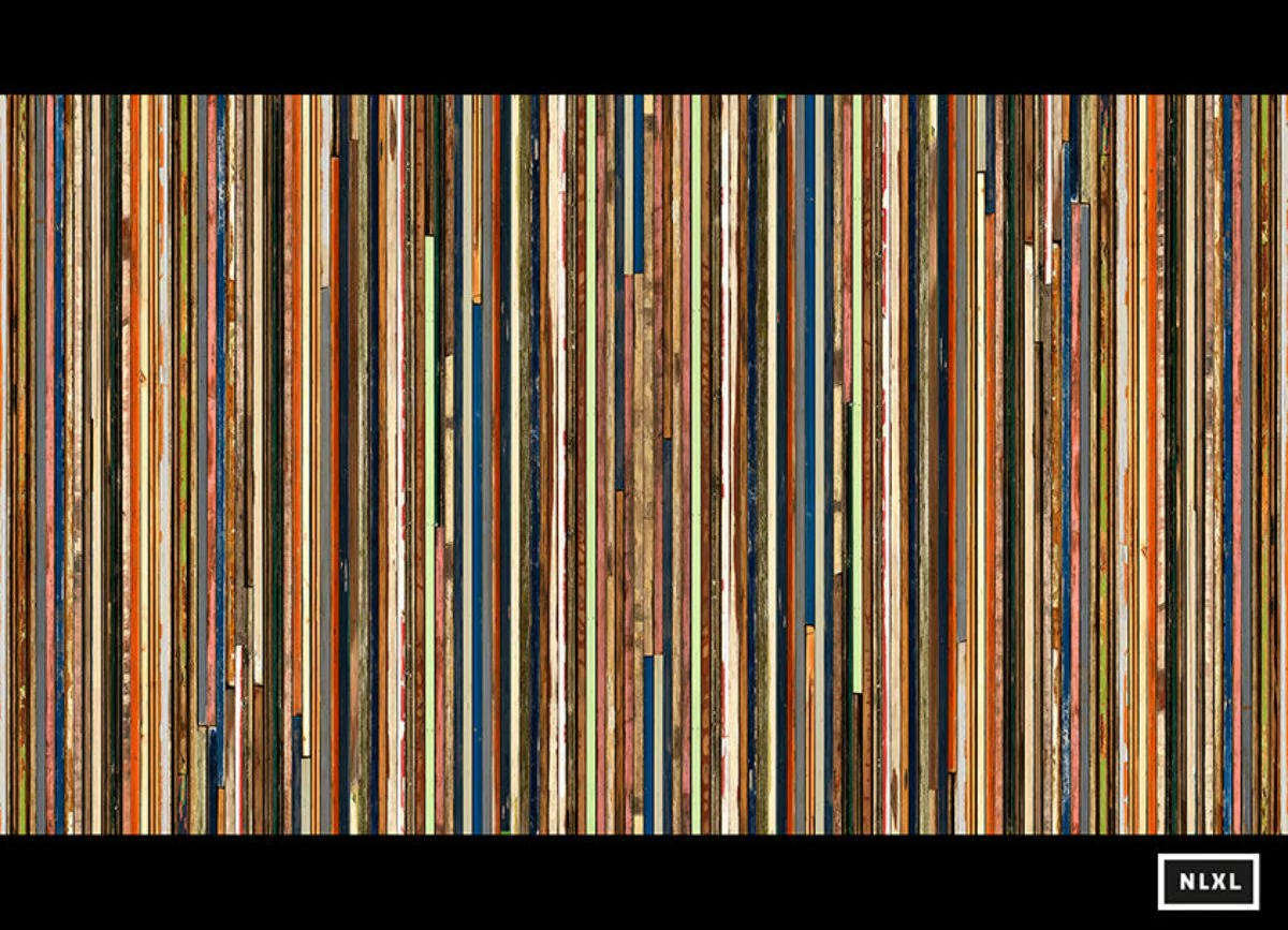 NLXL Coloured Sides Scrapwood Wallpaper PHE-15 - Image 5