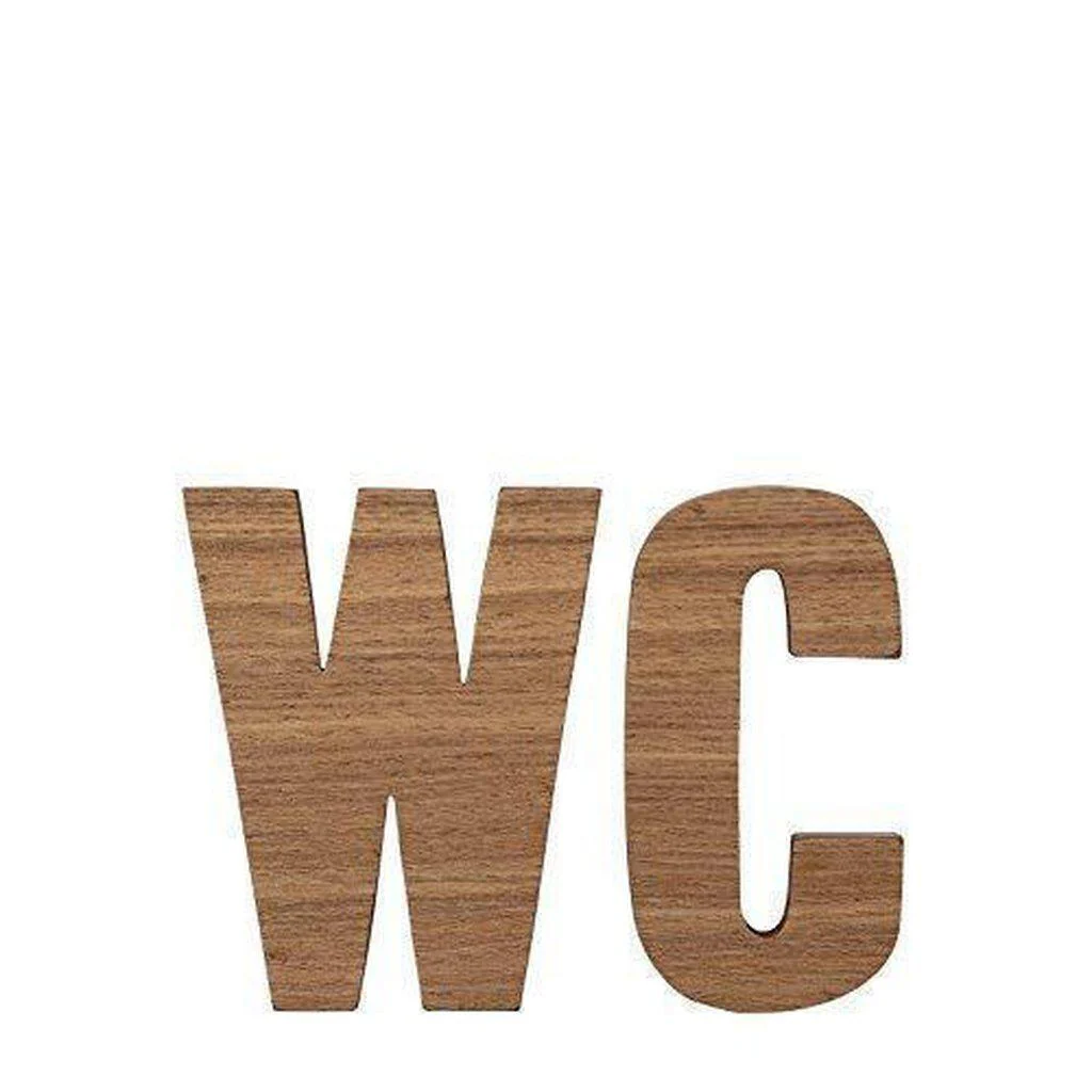 Bloomingville Gender Neutral WC Bathroom Door Sign - Image 3