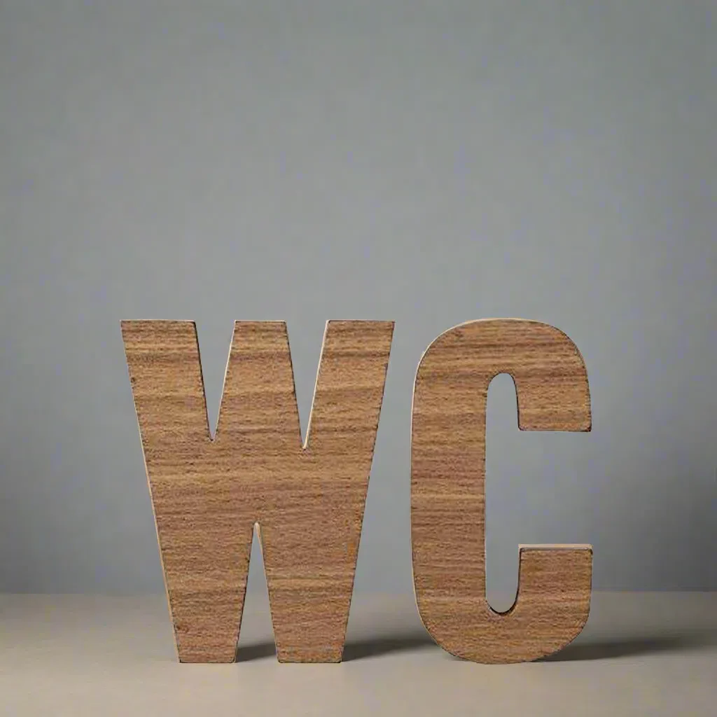 Bloomingville Gender Neutral WC Bathroom Door Sign - Image 4