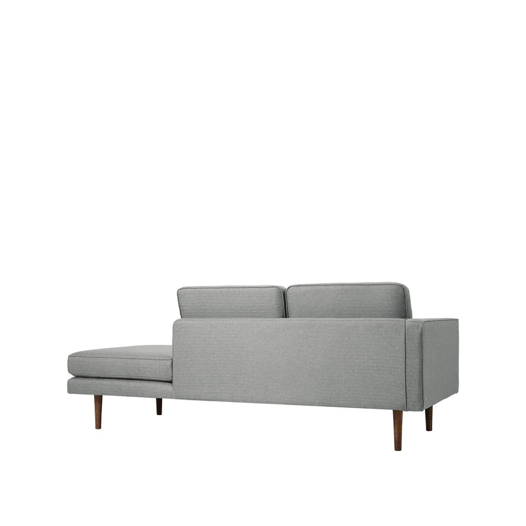Broste Copenhagen Wind Tweed Chaise Longue Grey Left Sided - Image 4